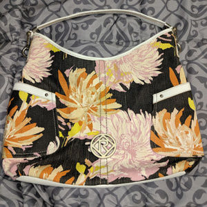 Relic Floral Purple & Orange hand bag - EUC